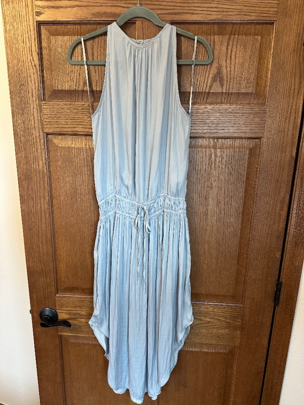 Mustard Seed , Silver Grey lightweight halter top Dress